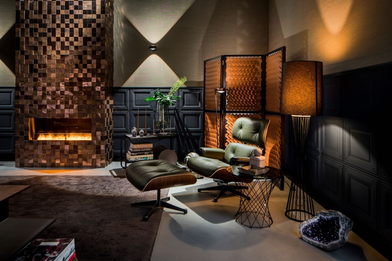 LED water vapour fireplaces