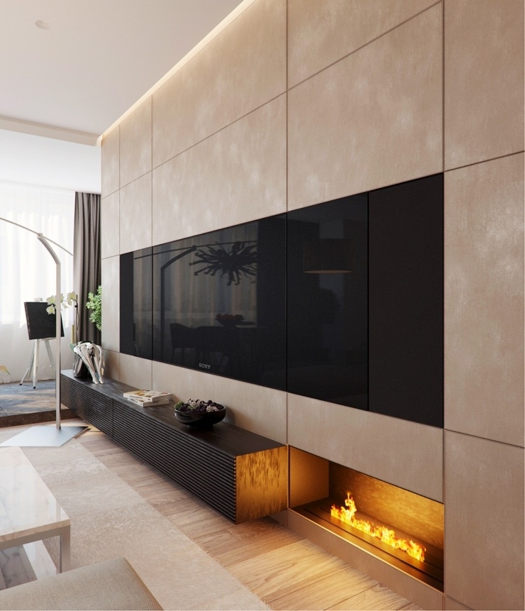LED water vapour fireplaces