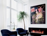 LED water vapour fireplaces