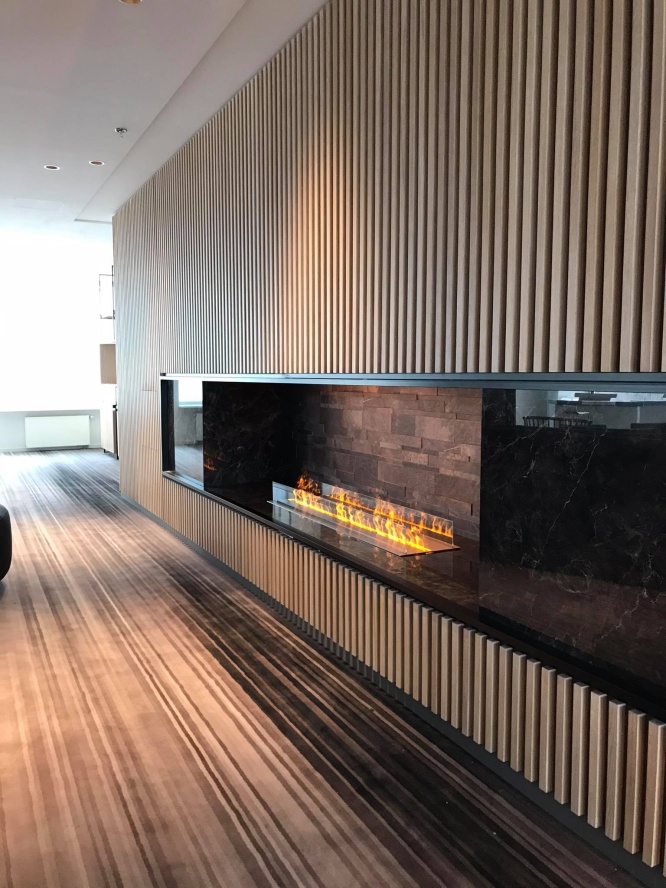 LED water vapour fireplaces